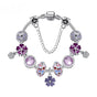 Combo Deal: Tortoise Bead, Purple Floral, Blue Starry Sky Bracelets - Mix & Match,Buy 3 for Better Price(triple-19cm)
