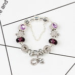 Combo Deal: Tortoise Bead, Purple Floral, Blue Starry Sky Bracelets - Mix & Match,Buy 3 for Better Price(triple-19cm)