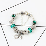 Combo Deal: Tortoise Bead, Purple Floral, Blue Starry Sky Bracelets - Mix & Match,Buy 3 for Better Price(triple-19cm)