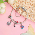 Cartoon Dog Beaded Heart Pendant DIY Bracele(20cm)