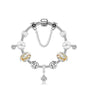 Clover Pendant Bracelet: Alloy, Zircon & Resin with Bright, Sweet Style(21cm)