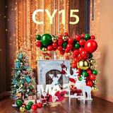Christmas Balloon 2-Pack Combo: Latex & Foil Holiday Decor | Arch & Tree Sets for 2025 Christmas - Front View