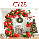 Christmas Balloon Combo: 123PCS Arch + Tree Sets (Snowman/Star Foil)