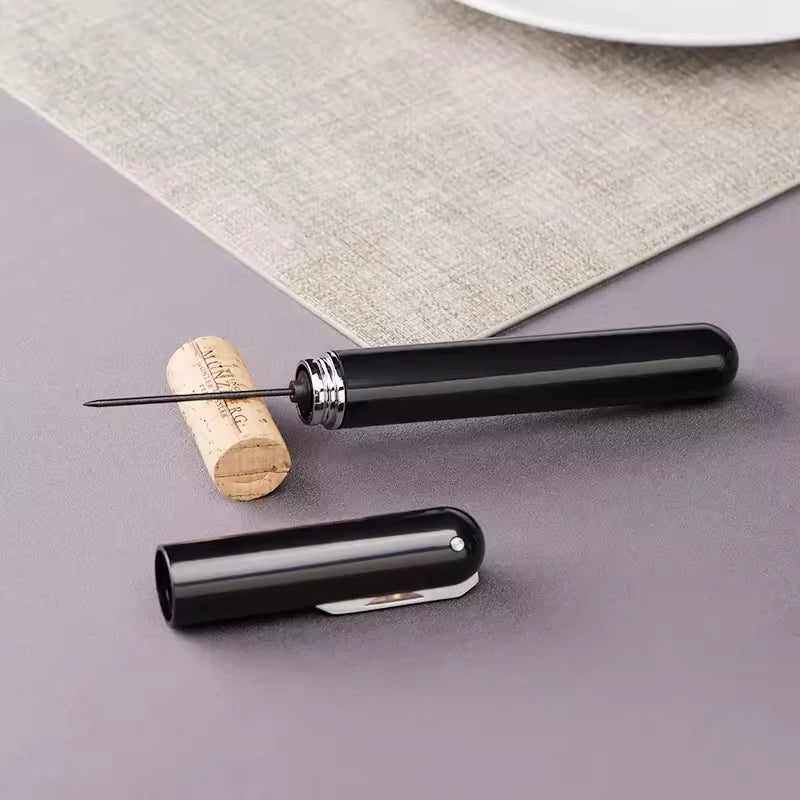 NNEOBA Portable 2-in-1 Air Pressure Corkscrew and Foil Cutter
