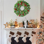 Pre-Lit Christmas Wreath With Led Lights