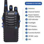 V2 Walkie Talkie Long Range Radio (2PCS BF-888S)