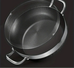 30cm Stainless Steel Non-Stick Frying Pan with Glass Lid Silver