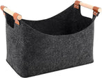 Wooden Firewood Storage Felt Basket Foldable