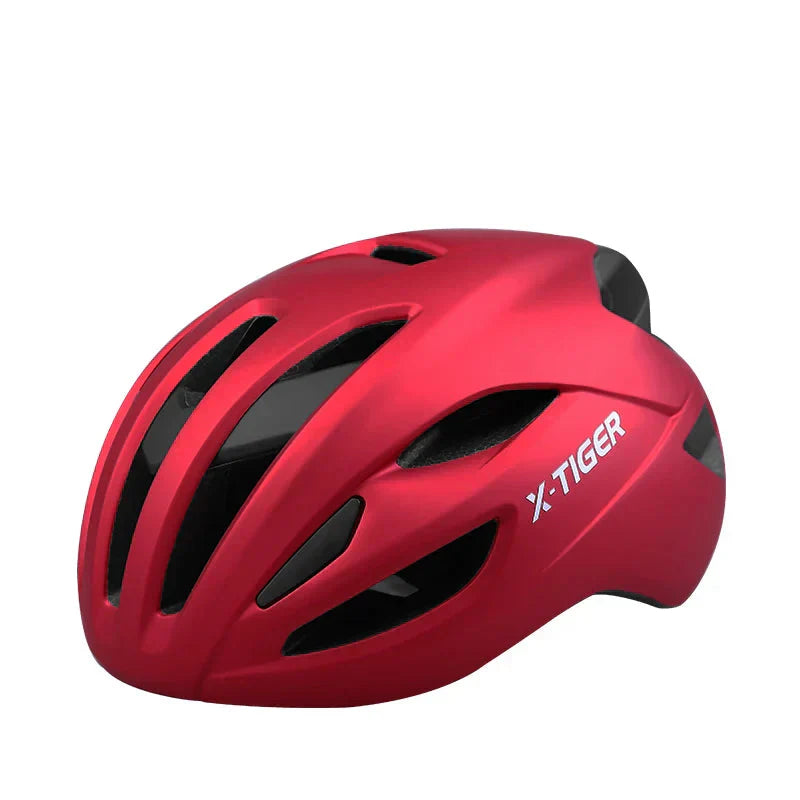 Lightweight Racing-Inspired Adult Bicycle Helmet Red