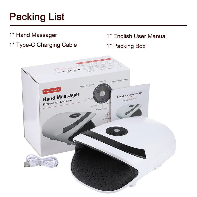 Rechargeable Hand Massager with Heat & Vibration Therapy