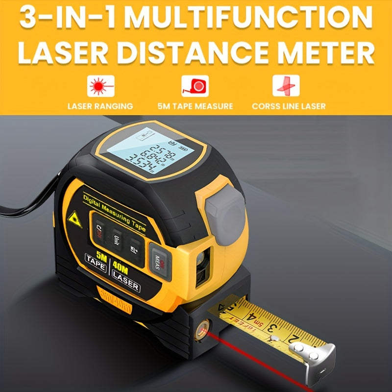 Laser Rangefinder & Steel Tape Measure