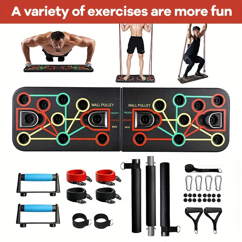 Push-Up Board Set with Resistance Bands