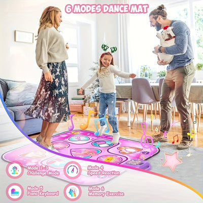 Kids LED Musical Dance Mat with 6 Game Modes