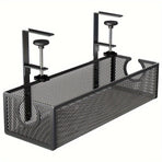 No-Drill Wire Organizer Under-Desk Cable Tray
