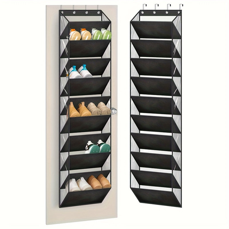 10-Tier Over-the-Door Foldable Shoe Organizer