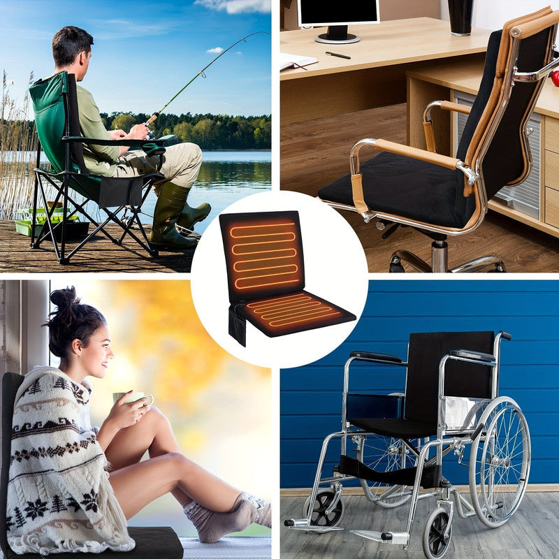 Portable Heated Foldable Seat Cushion with USB Power