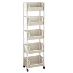 Mobile Bookshelf Office Cart (5-Tier)