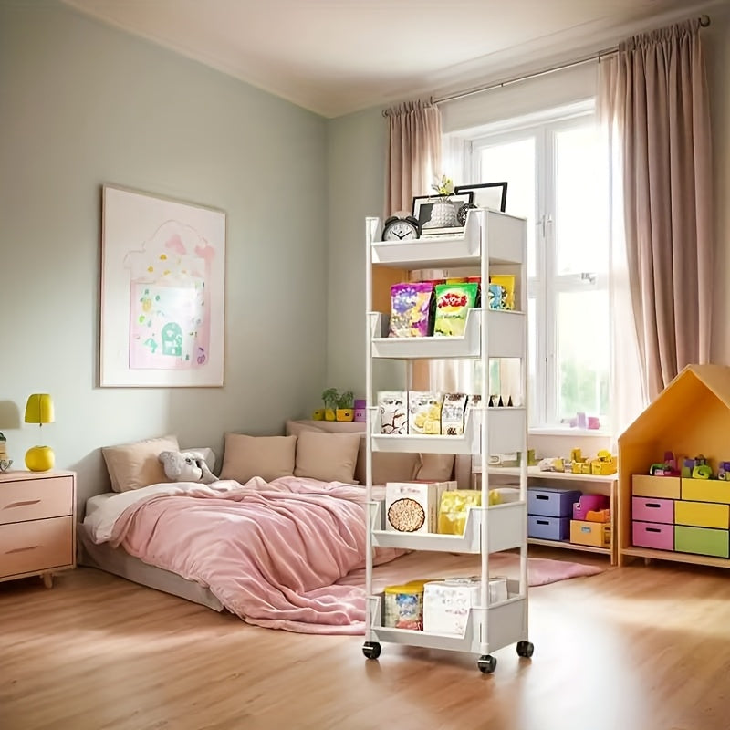 Mobile Bookshelf Office Cart (5-Tier)