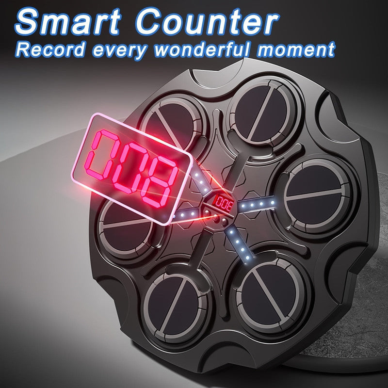 Wall-Mounted Smart Boxing Game with LED & Gloves