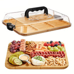 Bamboo Cheese Tray with Acrylic Lid