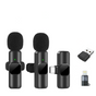 Wireless Lavalier Microphone for iPhone Android Live Recording