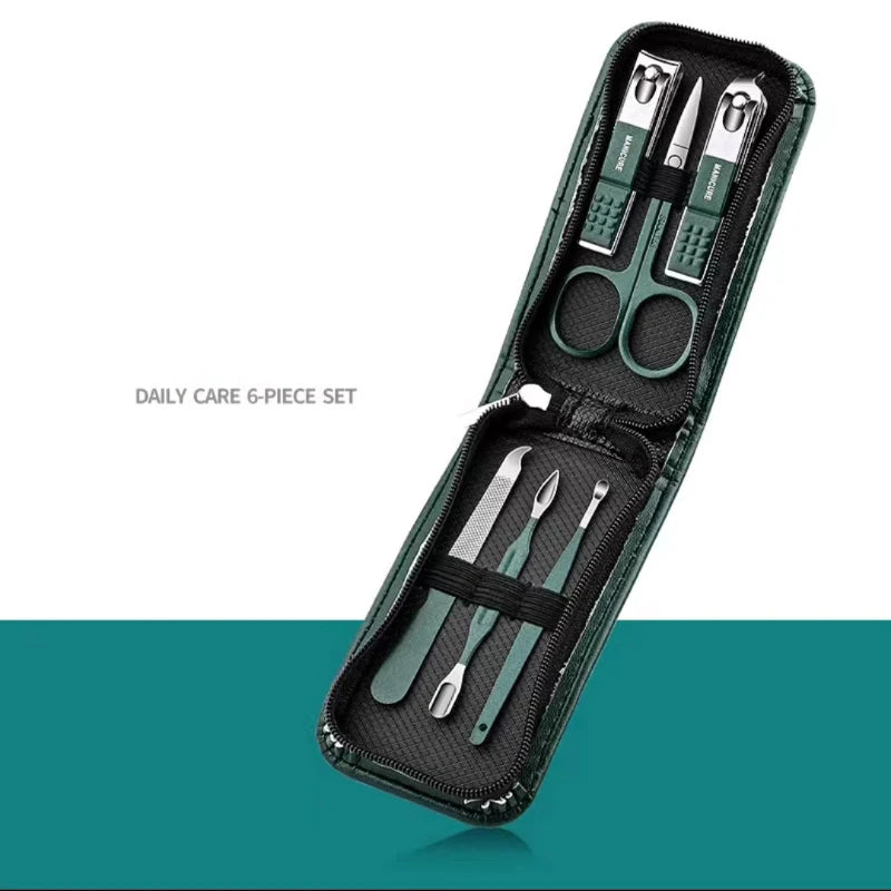 Portable Stainless Steel Nail Clipper Set (6 pcs)