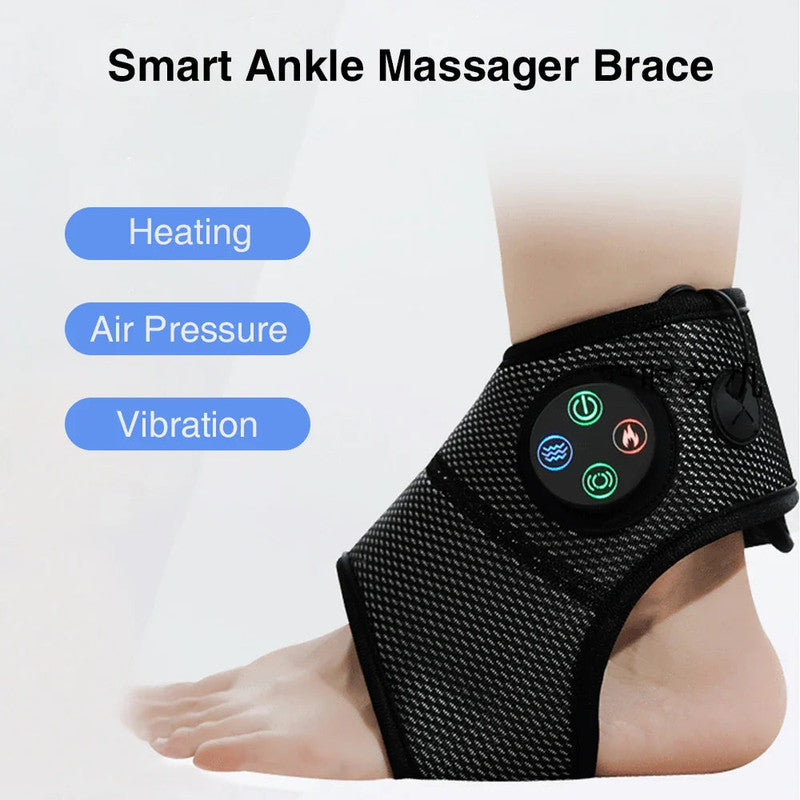 Electric Foot Ankle Massager with Heat Black