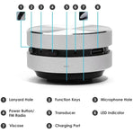 Bone Conduction Bluetooth Speaker Silver