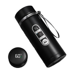 1L Thermos Bottle with LED Temperature Display Black