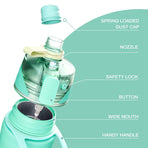 750ML Spray Water Bottle Green