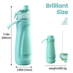 750ML Spray Water Bottle Green