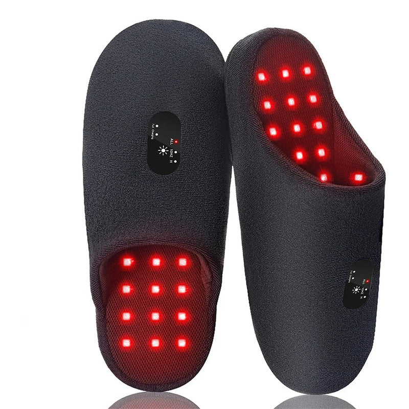 Rechargeable Red Light Therapy Slippers Black