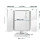 Trifold LED Makeup Mirror Beauty Lights