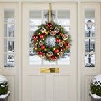Pre-Lit Christmas Door Wreath LED Decor