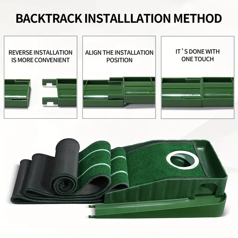 Compact Edition Portable Golf Putting Training Mat