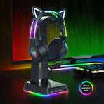 Gaming Headset with Detachable Cat Ear Microphone