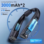 Neck Fan Portable USB 6000mAh 6-Speed Cooling