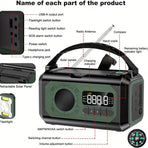 12000mAh Emergency Radio Solar Hand Crank Charger