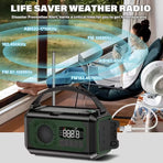 12000mAh Emergency Radio Solar Hand Crank Charger