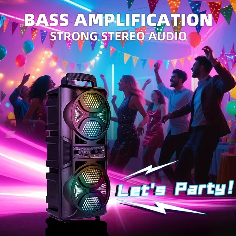 3000W Portable Wireless Speaker with Dual Subwoofers