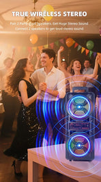 3000W Portable Wireless Speaker with Dual Subwoofers