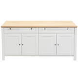 Noosa Buffet Sideboard White and Oak 4 Doors and 2 Drawers