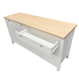 Noosa Buffet Sideboard White and Oak 4 Doors and 2 Drawers - Top-Down View