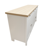 Noosa Buffet Sideboard White and Oak 4 Doors and 2 Drawers - Rear View