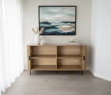 Florence 2 Door Buffet Sideboard Oak - Front View