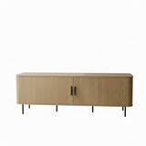 Florence 2 Door Entertainment Unit Oak - Side View