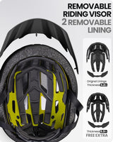 OutdoorMaster Bike Helmet Adult Men Women MIPS Certified Bicycle Helmet with Two Removable Liners & Ventilation Cycling Helmet for Mountain&Motorway-Carbon Black,Medium
