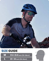 OutdoorMaster Bike Helmet Adult Men Women MIPS Certified Bicycle Helmet with Two Removable Liners & Ventilation Cycling Helmet for Mountain&Motorway-Ocean Blue,Medium - Rear View