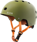 OutdoorMaster Skateboard Bike Helmet for Adults &Youth - Multi-Sport Certified Impact Resistant with 2 Removable Liners & Ventilation for Scooter, Skating-Matte Adventure Green-Large