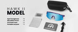 OutdoorMaster Hawk II Polarized Sports Sunglasses for Men Women, TAC 100% UV400 Protection TR90 Frame Cycling Sunglasses, Baseball Running Fishing Golf Glasses-White Frame+revo Blue Cat.3 - Extra Image